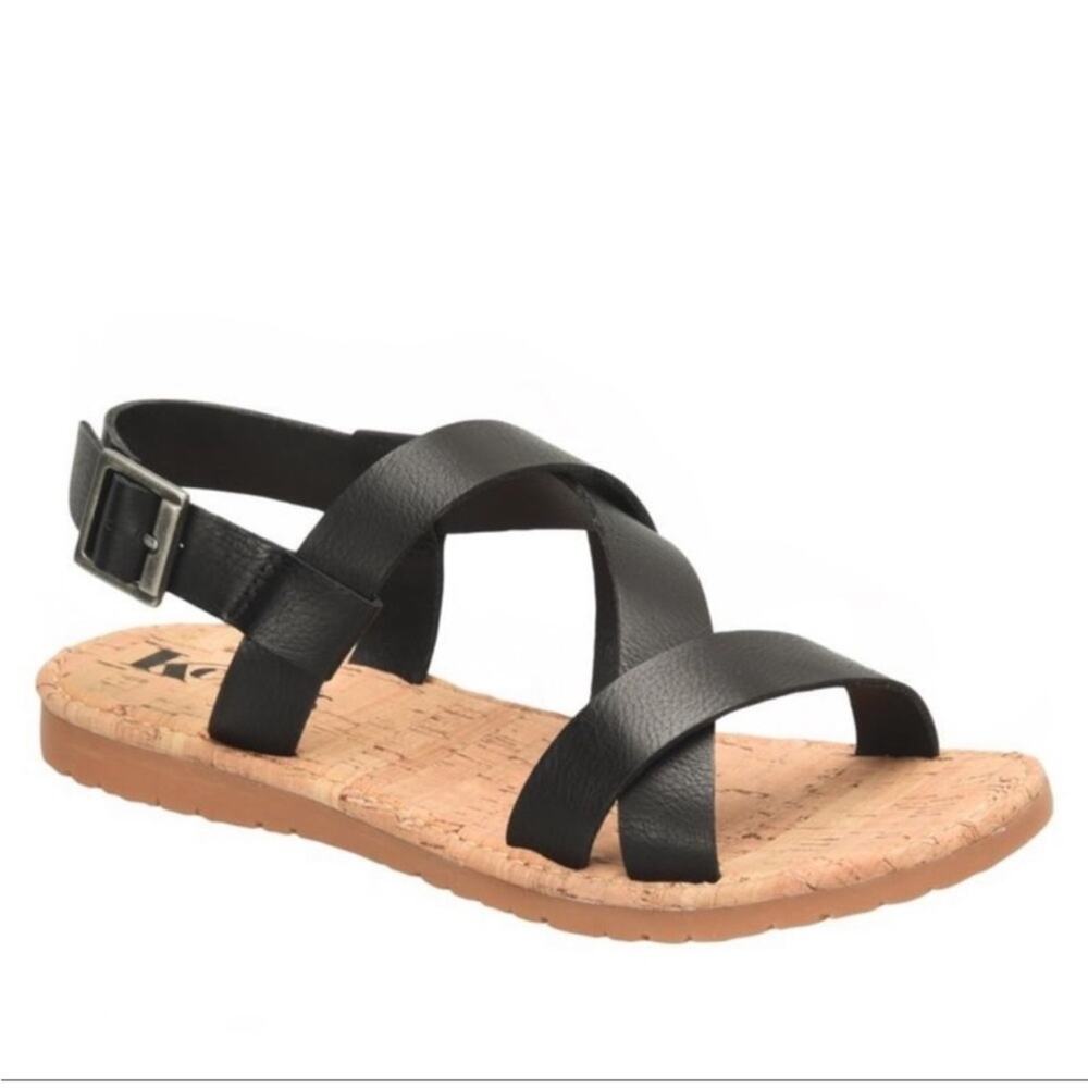 Korks Sabrina Strappy Sandals Black Size 10